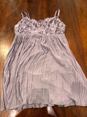 Victoria's Secret Lavender Lace & Pleated Chiffon Chemise